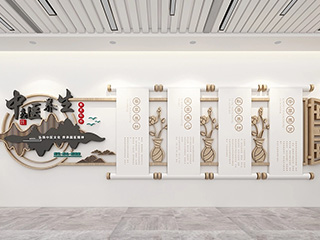 中國風傳統中醫文化墻設計制作